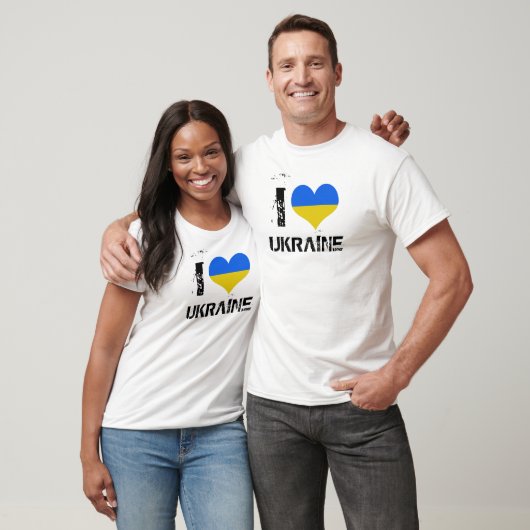 Ik hou van Oekraïne met het Oekraïense vlaggenhart T-shirt (Unisex)