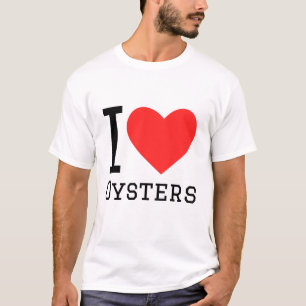 Ik hou van oesters t-shirt