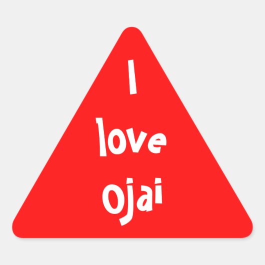 Ik hou van Ojai Driehoek Sticker (Voorkant)