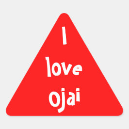 Ik hou van Ojai Driehoek Sticker