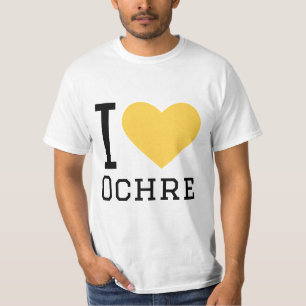 Ik hou van oker t-shirt