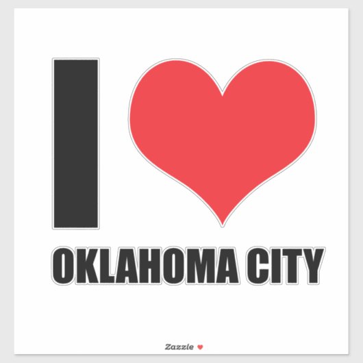 Ik hou van Oklahoma City Sticker (Vel)