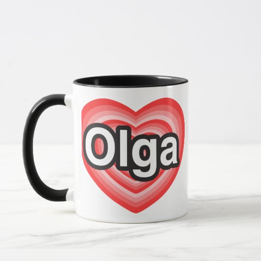 Ik hou van Olga. Ik hou van je Olga. Hart Mok (Links)