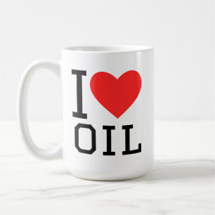 Ik hou van olie koffiemok