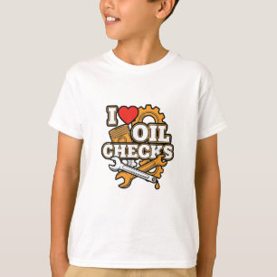 Ik hou van oliecOntroles Grappige automonteur Auto T-shirt