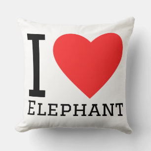 Ik hou van olifant kussen