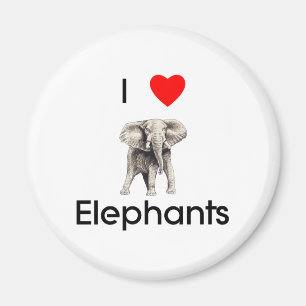 Ik hou van olifanten Magnet Magneet