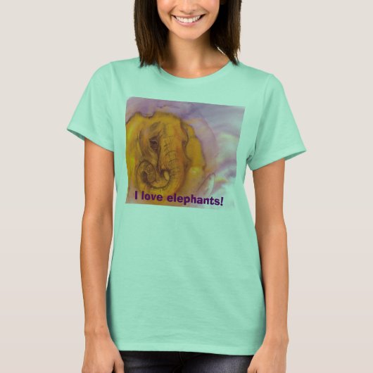Ik hou van olifanten! t-shirt (Voorkant)