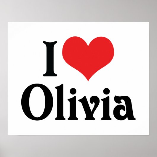 Ik hou van Olivia Poster (Voorkant)