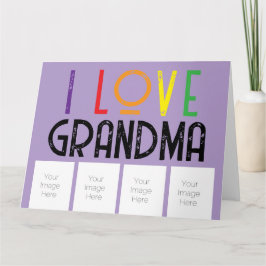 ik hou van oma foto's Vouwbare Wenskaart Kaart