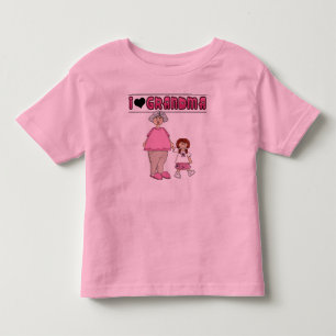 Ik hou van oma roodharige meisje kinder shirts