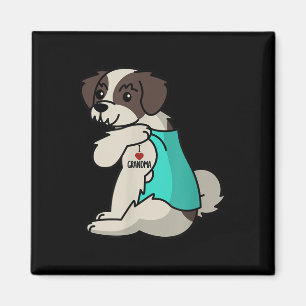 Ik hou van oma Tattoo Shih Tzu Grootmoeder Hond Magneet