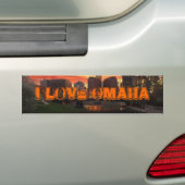 Ik hou van Omaha Bumpersticker (Op auto)