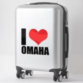 Ik hou van Omaha Sticker (Koffer)