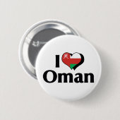 Ik hou van Oman Flag Ronde Button 5,7 Cm (Voorkant /achterkant)