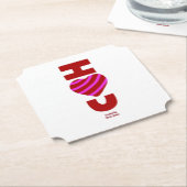 Ik hou van Onderzetter met papier (Gekanteld)