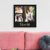Ik hou van ons gouden script bruiloft canvas (Insitu (Woonkamer))