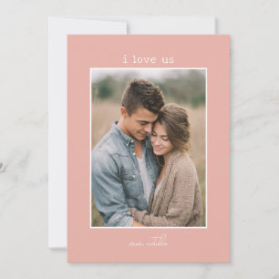 Ik hou van ons Minimaal Valentijnsfoto Feestdagenkaart
