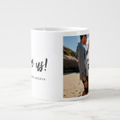 Ik hou van ons script One Photo Black Extra Grote Beker (Voorkant)