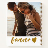 Ik hou van ons Script Photo Collage Gold en White Notitieboek (Achterkant)