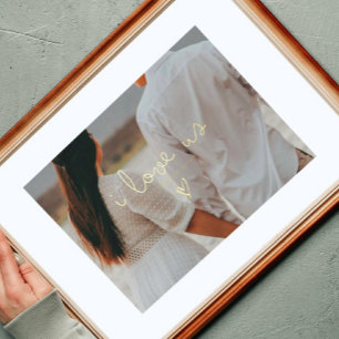 ik hou van ons   TEKST GOLD HEART-foto Folie Afdrukken