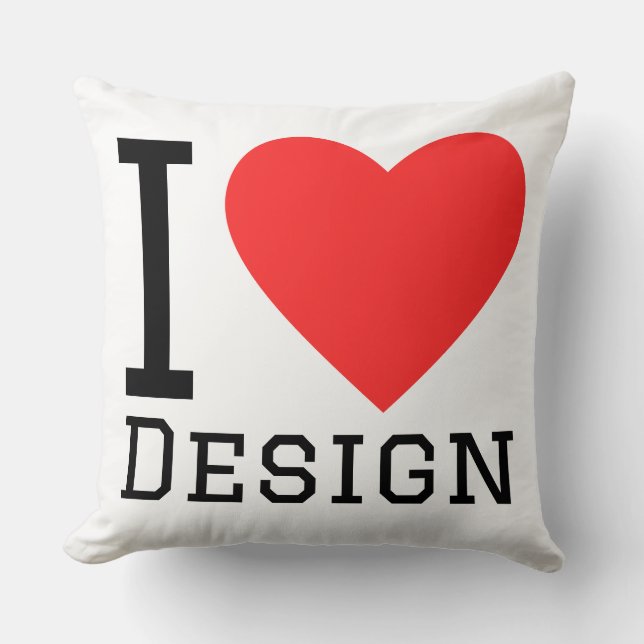 Ik hou van ontwerp kussen (Voorkant)