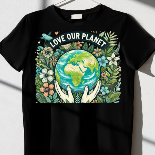 Ik hou van onze planeet Earth Day T-shirt