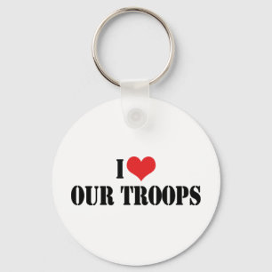 Ik hou van onze troepen sleutelhanger