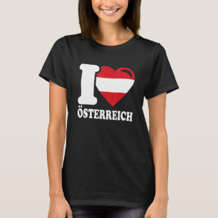 Ik hou van Oostenrijk thuisland Oostenrijkse vlag T-shirt