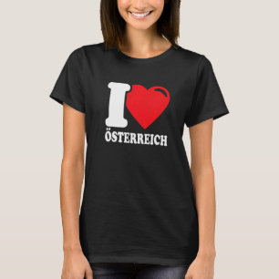 Ik hou van Oostenrijk thuisland Oostenrijkse vlag T-shirt