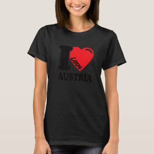 Ik hou van Oostenrijk thuisland Oostenrijkse vlag T-shirt