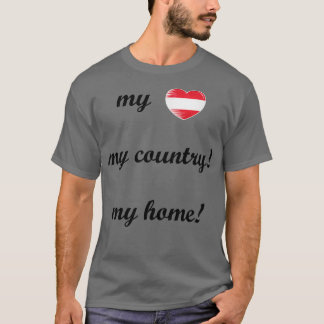 Ik hou van Oostenrijk Vlag Mijn huis Mijn land 8 T-shirt