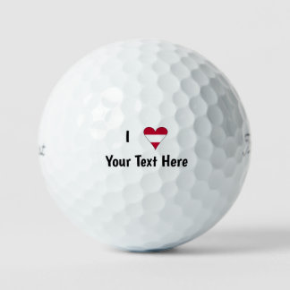Ik Hou Van (Oostenrijkse Vlag Hart) Persoonlijk Golfballen