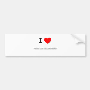 Ik hou van op bewijzen gebaseerde SOCIALE INTERVEN Bumpersticker