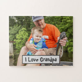 Ik hou van opa foto personaliseren tekst cadeau vo legpuzzel
