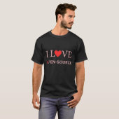 Ik hou van open source | Ontwerp van externe appar T-shirt (Voorkant volledig)