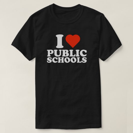 Ik hou van openbare scholen, ik hart de openbare s t-shirt (Design voorkant)