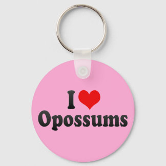 Ik hou van Opossum Sleutelhanger