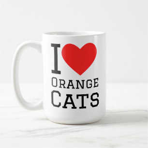 Ik hou van oranje katten koffiemok