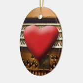 Ik hou van oranjeornament keramisch ornament (Links)