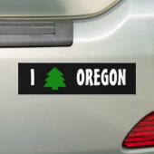 Ik hou van Oregon Bumpersticker (Op auto)