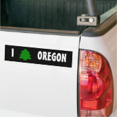 Ik hou van Oregon Bumpersticker (Op Truck)