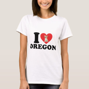 Ik hou van Oregon en mijn Chihuahua T-shirt