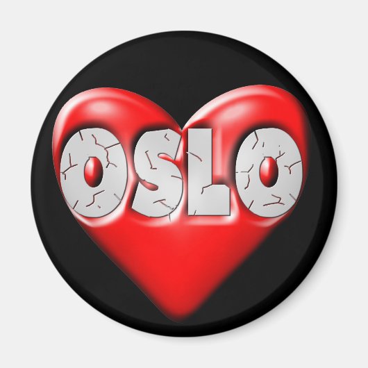 Ik hou van Oslo Noorwegen Magneet (Voorkant)