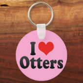 Ik hou van otters sleutelhanger (Voorkant)
