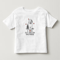 Ik hou van oude Engelse Sheepdogs (grijs 1) Cute O