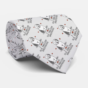 Ik hou van oude Engelse Sheepdogs (grijs 1) Cute O Stropdas