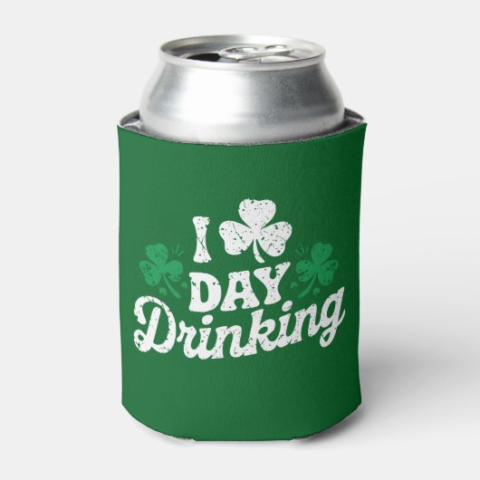 Ik hou van overdag drinken Grappige St. Patrick's  Blikjeskoeler (Blikje Voorkant)