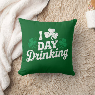 Ik hou van overdag drinken Grappige St. Patrick's  Kussen