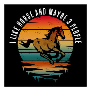 IK HOU VAN PAARD EN MISSCHIEN 3 MENSEN PERFECT POSTER